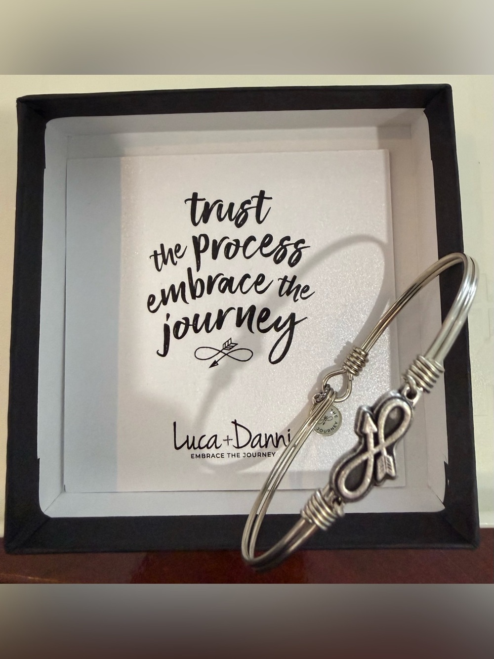 Luca + Danni Embrace the Journey Infinity Arrow Bangle NIB